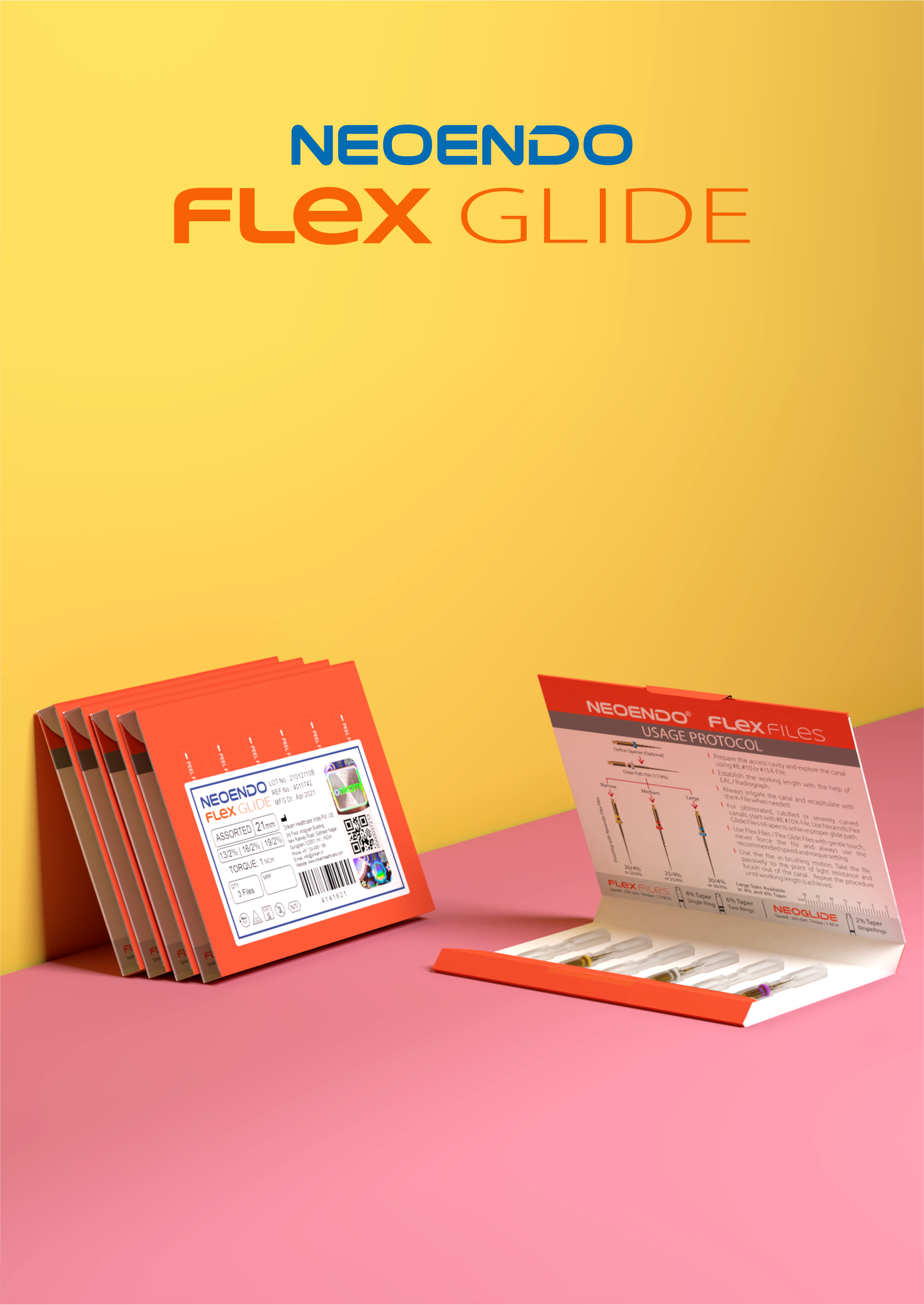 Neoendo Flex Glide- Rotary Files For Glide Path