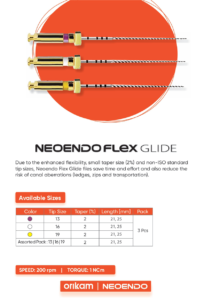 Neoendo Flex Glide Rotary Files | Orikam