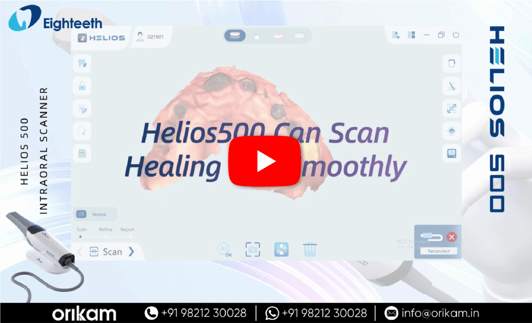 Can Helios 500 Scan Healing Cap